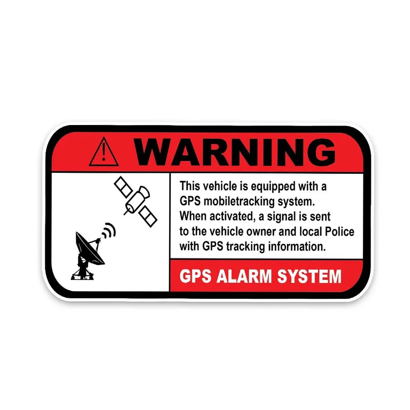 

New Warning GPS Perfect Car Sticker Vinyl Car Window Car Decals Waterproof PVC 12cm*6cm