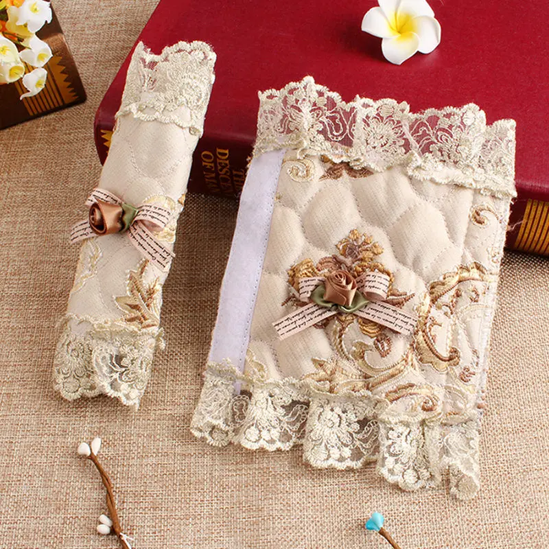 2 пары новых пасторальных европейских кружевных крышек для ручек холодильника