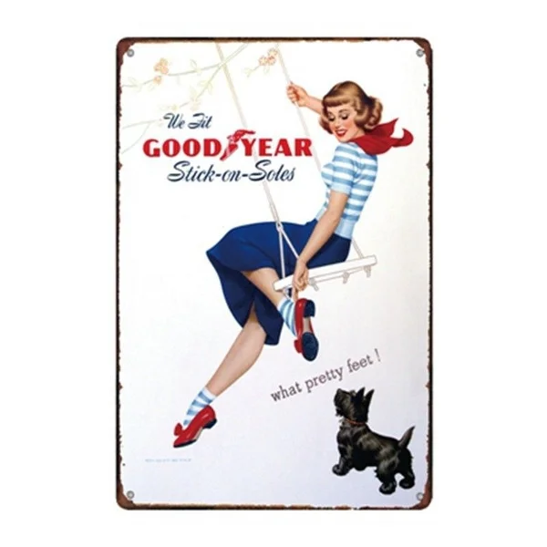 

Fashion Print Metal Tin Sign Good Year Bar Pub Home Vintage Retro Poster Cafe ART