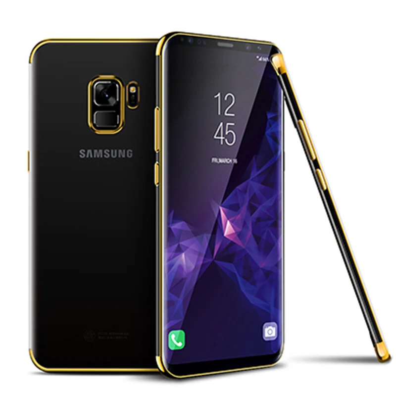 Gold Чехол с покрытием 3 в 1 для samsung S9 чехол для samsung Galaxy S8 Plus S10 Lite мягкий чехол из ТПУ для samsung S6 S7 Edge S5 Note 5 8 9 - Цвет: Gold