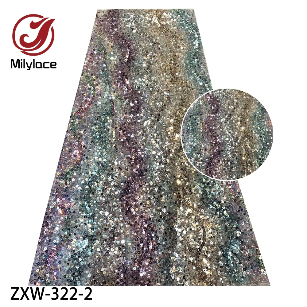 Африканский новый дизайн кружевная сетчатая ткань с блестками