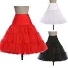 Черно-белое бальное платье для девочек, рокабилли, Нижняя юбка для винтажной свадьбы, кринолин, Нижняя юбка, Женская юбка