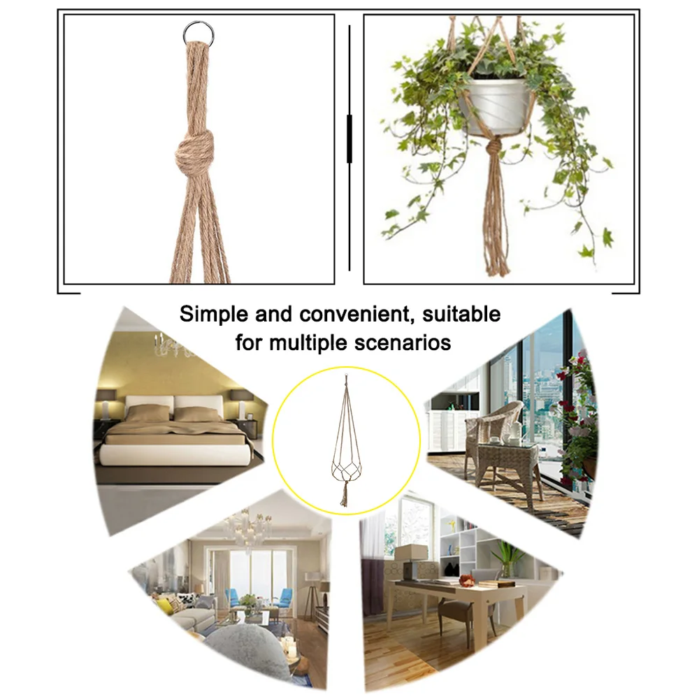 Винтажный трос для сада ботанические крючки цветов держатель горшка веревка