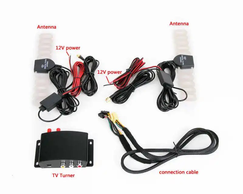 High Speed HD Car TV Tuner Mobile DVB-T T2 MPEG-4 Digital Receiver Box Dual Antennas for Russia European | Автомобили и мотоциклы