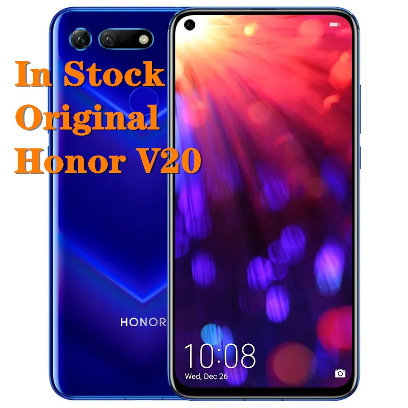 Мобильный телефон Honor V20 6 4 дюйма Kirin 980 восемь ядер 8 ГБ ОЗУ 256 Гб ПЗУ NFC камера 48 Мп +