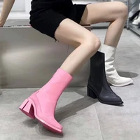 pointed toe ankle boots women high heels boots women zipper winter shoes women botines mujer sapatos femininos chaussure femme