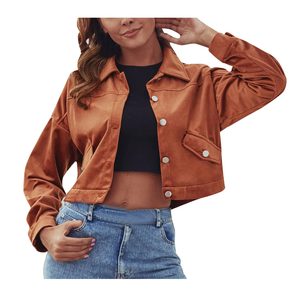 Женская джинсовая куртка свободного покроя Повседневная Верхняя одежда с