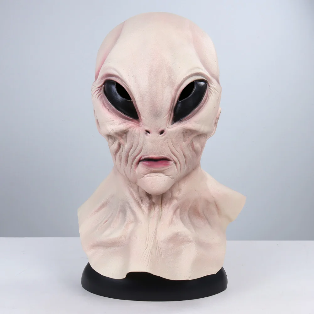 Хэллоуин Alien Маска Косплей ужас НЛО Череп из латекса маски шлем карнавальный