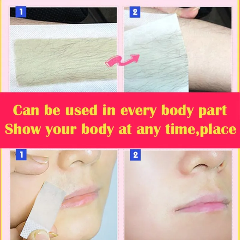 

Professional Fast Face Neck Arm Leg Hair Removal Wax Paper Hair Removal-Cold Wax Strips Paper Strips