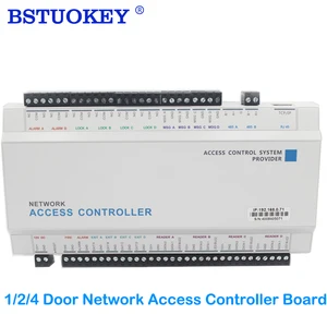 tcpip network access control board access controller system panel for 1 2 4 door card reader wiegand rfid access control system free global shipping