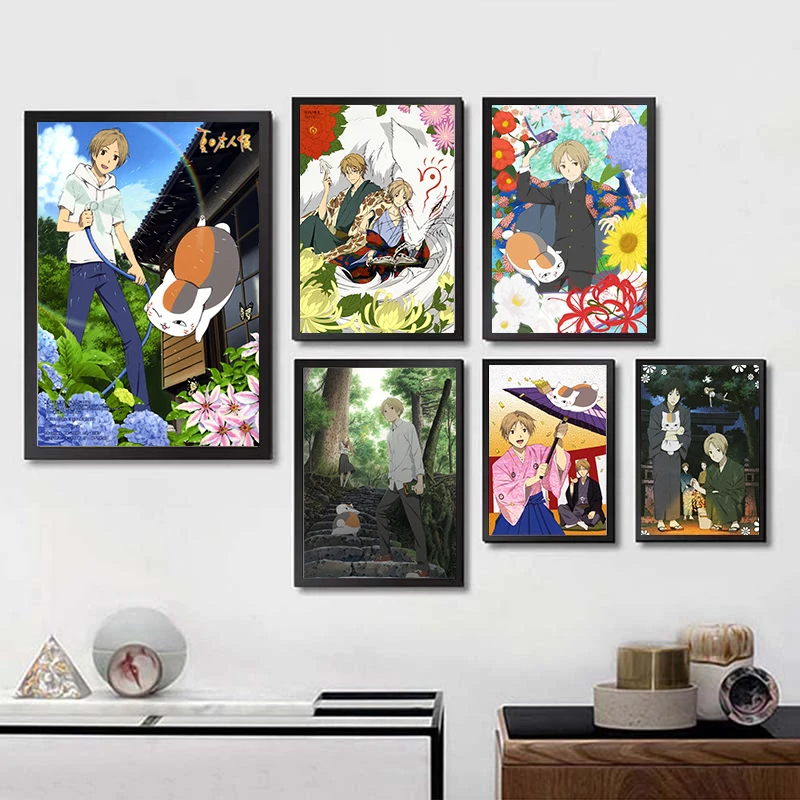 

Natsume Yuujinchou Posters Japanese Cartoon Wall Stickers White Coated Paper PrintsClear Image Home Decoration Livingroom