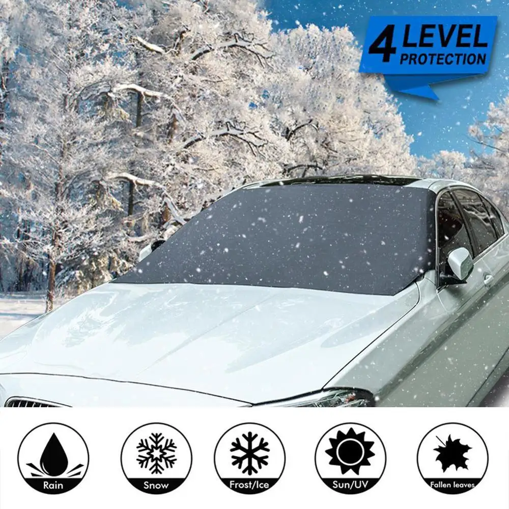 

Car Front Windshield Magnet Anti-Frost Snow Anti-Freeze Cover General 210*120Cm Durable Car Accessories