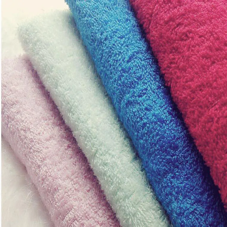 Фото Хлопковое двухстороннее полотенце Тканое шерстяное банное для банного халата