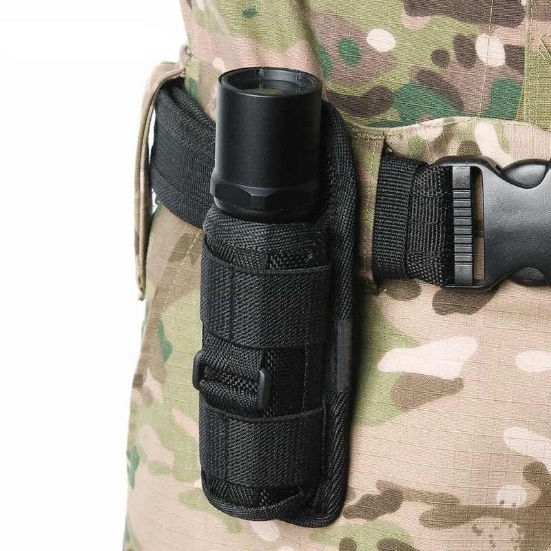 

Tactical Flashlight Pouch Military 360 Degrees Rotatable Torch Bag Hunting Flashlight Holder Case Molle Nylon LED Torch Bag