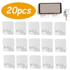 20 шт.компл. универсальные крючки, самоклеящиеся настенные крючки, держатель для розетки питания, крючок, вешалка для хранения в кухне и ванной комнате, крючок-держатель