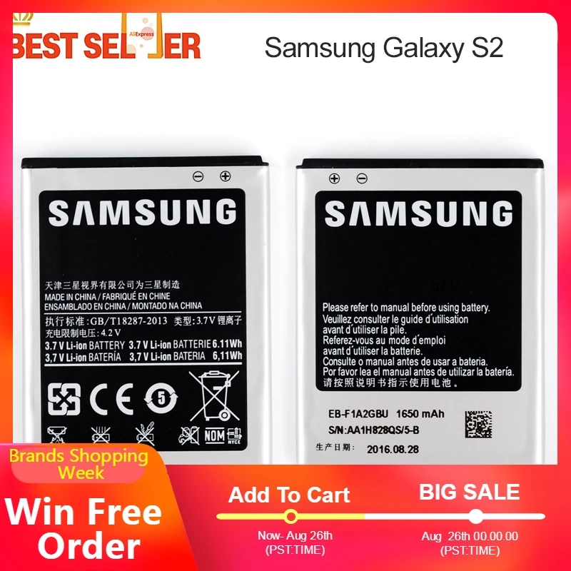 Замена Оригинальный аккумулятор для телефона EB-F1A2GBU samsung Galaxy S2