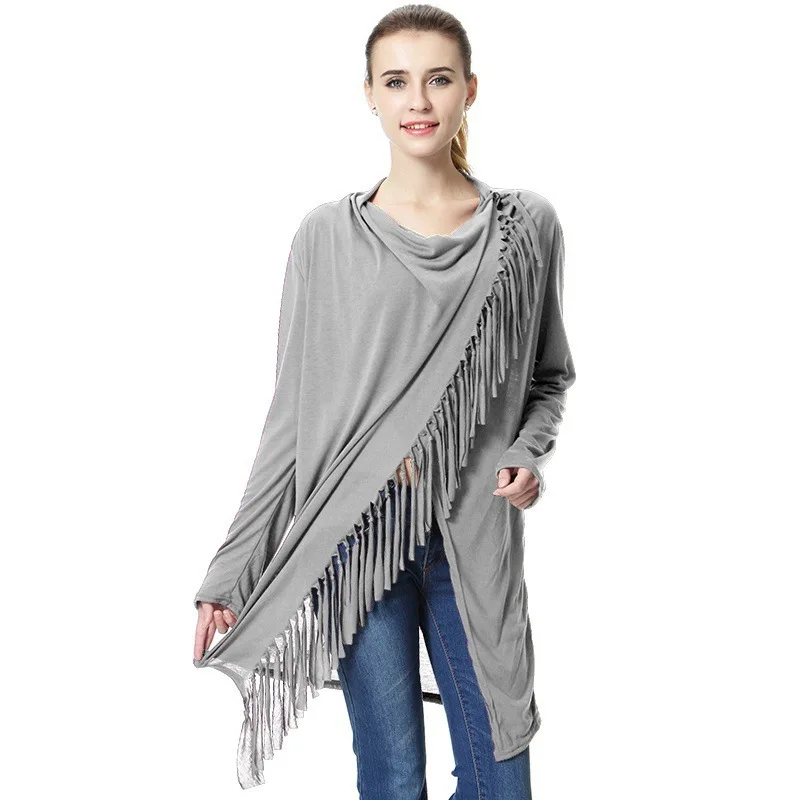 Женские накидки и пончо осенне-зимний женский модный трикотажный свитер ярких