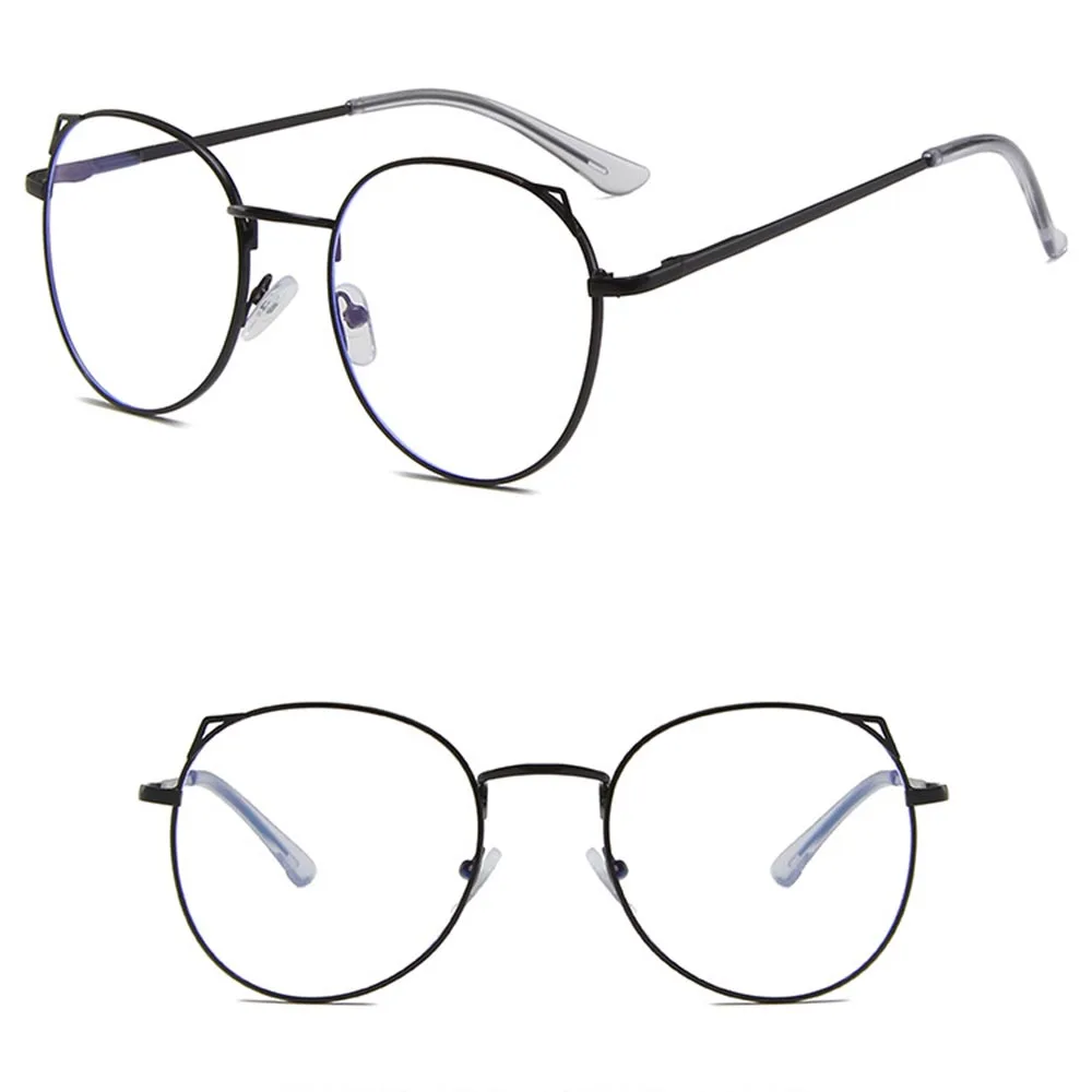 Компьютерные очки анти-синий светильник игровые ретро круглые металлические