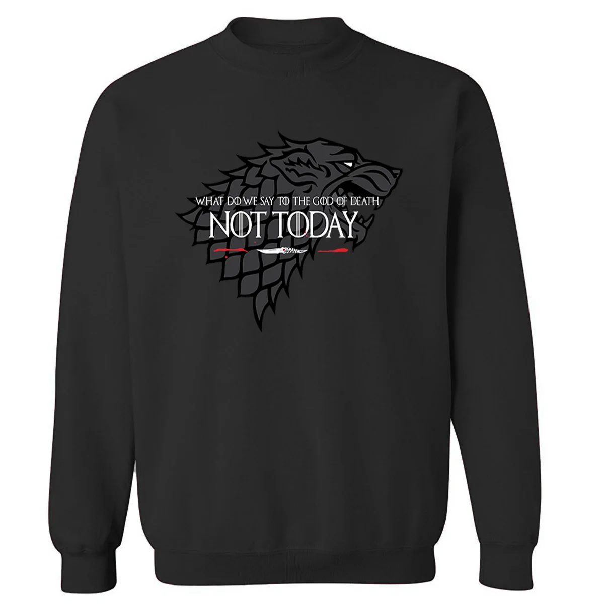 NOT TODAY Толстовка Мужская Игра престолов Толстовка ужасный волк мужские толстовки осень зима пуловеры Harajuku уличная
