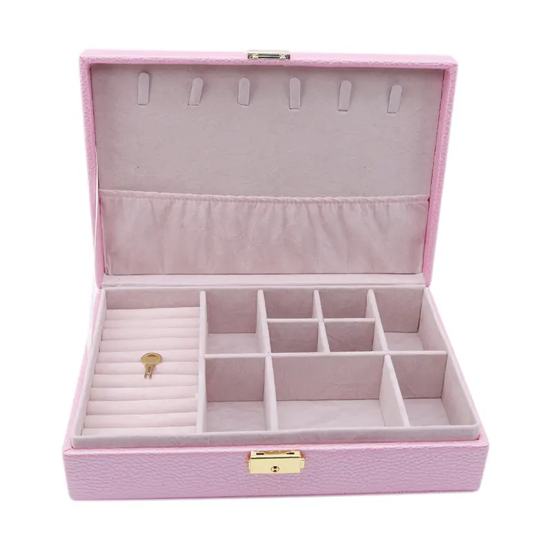 Шкатулка для косметики модный дорожный бокс хранения ювелирных изделий большой