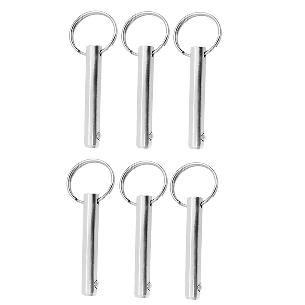 

6 x Quick Release Pins 3/8 inch Diameter 316 Stainless Steel for Boat Bimini Top Deck Hinge Marine Accessories 2.75inch