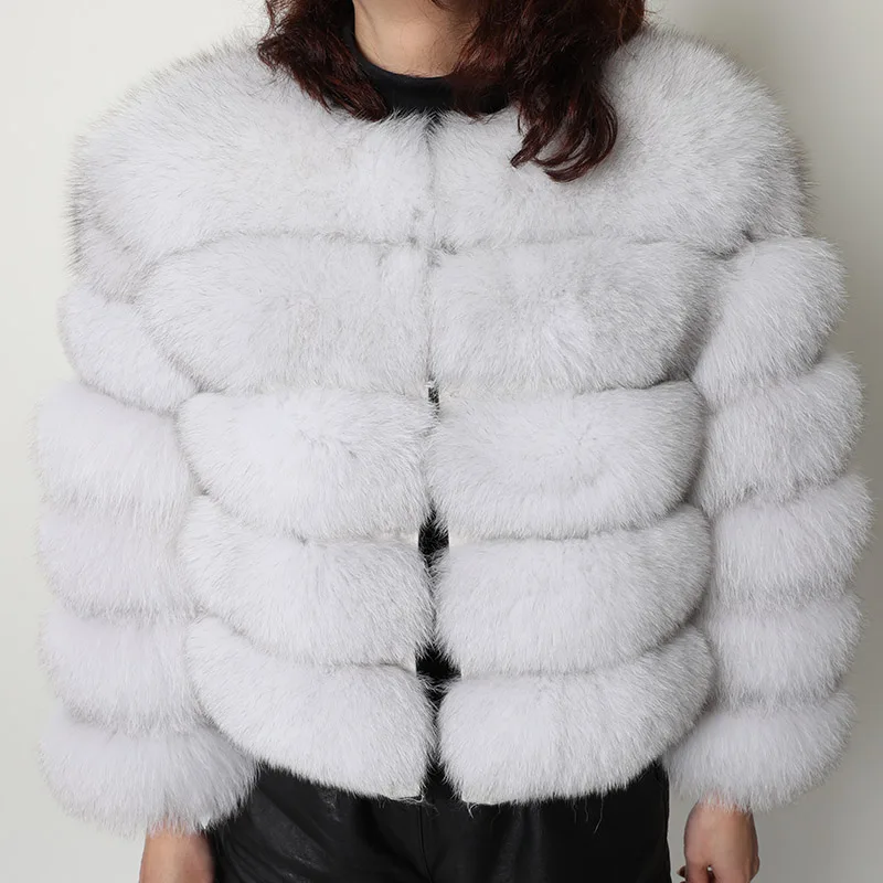 Short coat50-3 Maomaokong, натуральный Лисий мех, Зимний натуральный мех, модная короткая обтягивающая куртка, роскошная кожаная куртка, Женская куртка - Цвет: Short coat50-3