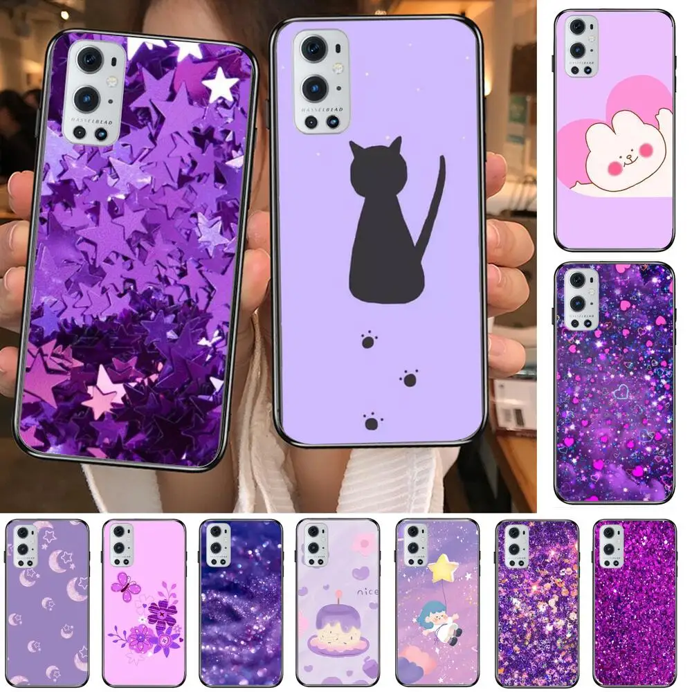

purple Sparkle Glitter Stars For OnePlus Nord N100 N10 5G 9 8 Pro 7 7Pro Case Phone Cover For OnePlus 7 Pro 1+7T 6T 5T 3T Case