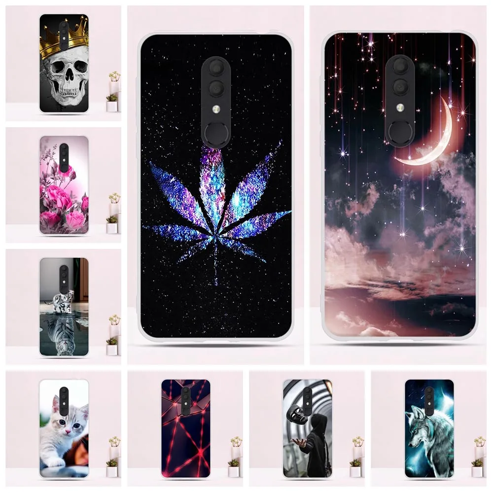 Чехол для Alcatel 3 3L 2019 мягкий резиновый чехол из ТПУ с милым рисунком задняя крышка