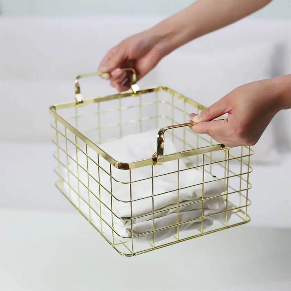 Organizador Metal Basket Portable Storage Bathroom Dirty Clothes Home Office Laundry Organizer box | Дом и сад
