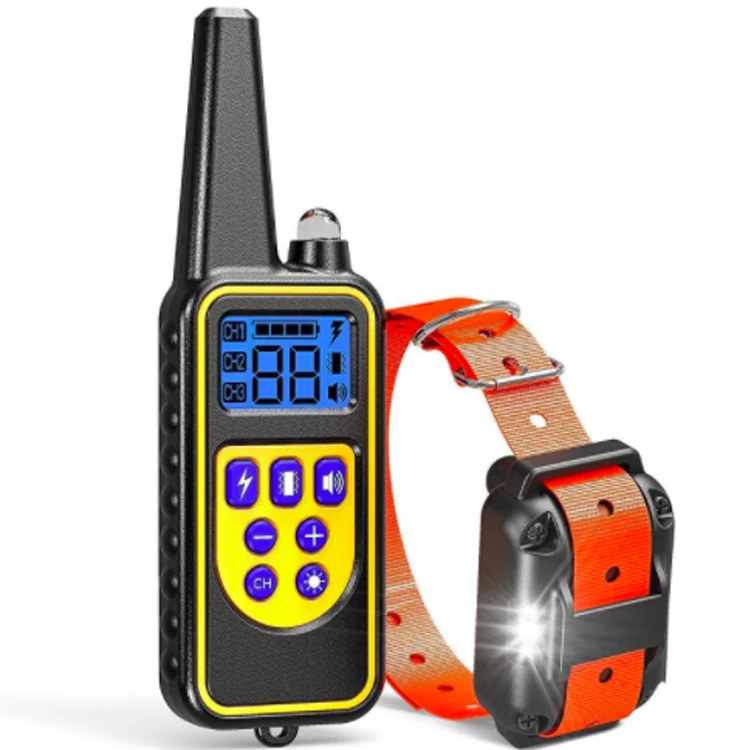 800 м перезаряжаемый ЖК-дисплей электрический ошейник для собак дистанционный