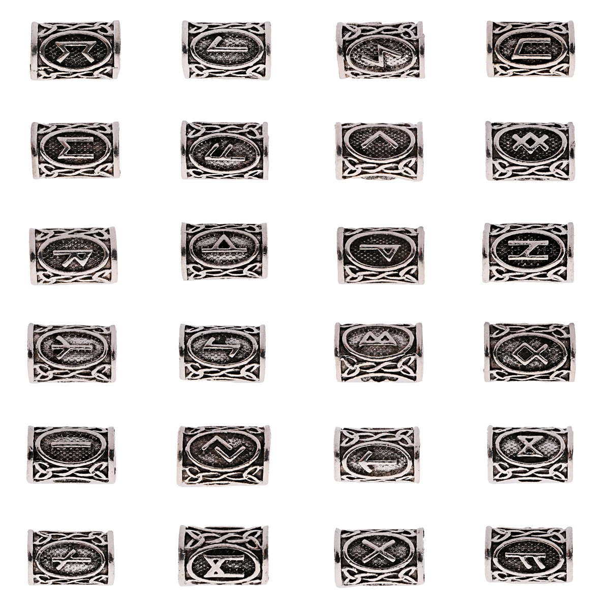 

10pcs /20pcs 24 Designs Viking Runes Set Loose Beads Spacer Beads Fit Beards Or Hair Tiwaz Tyr Sol Rune Rune Diy Jewelry