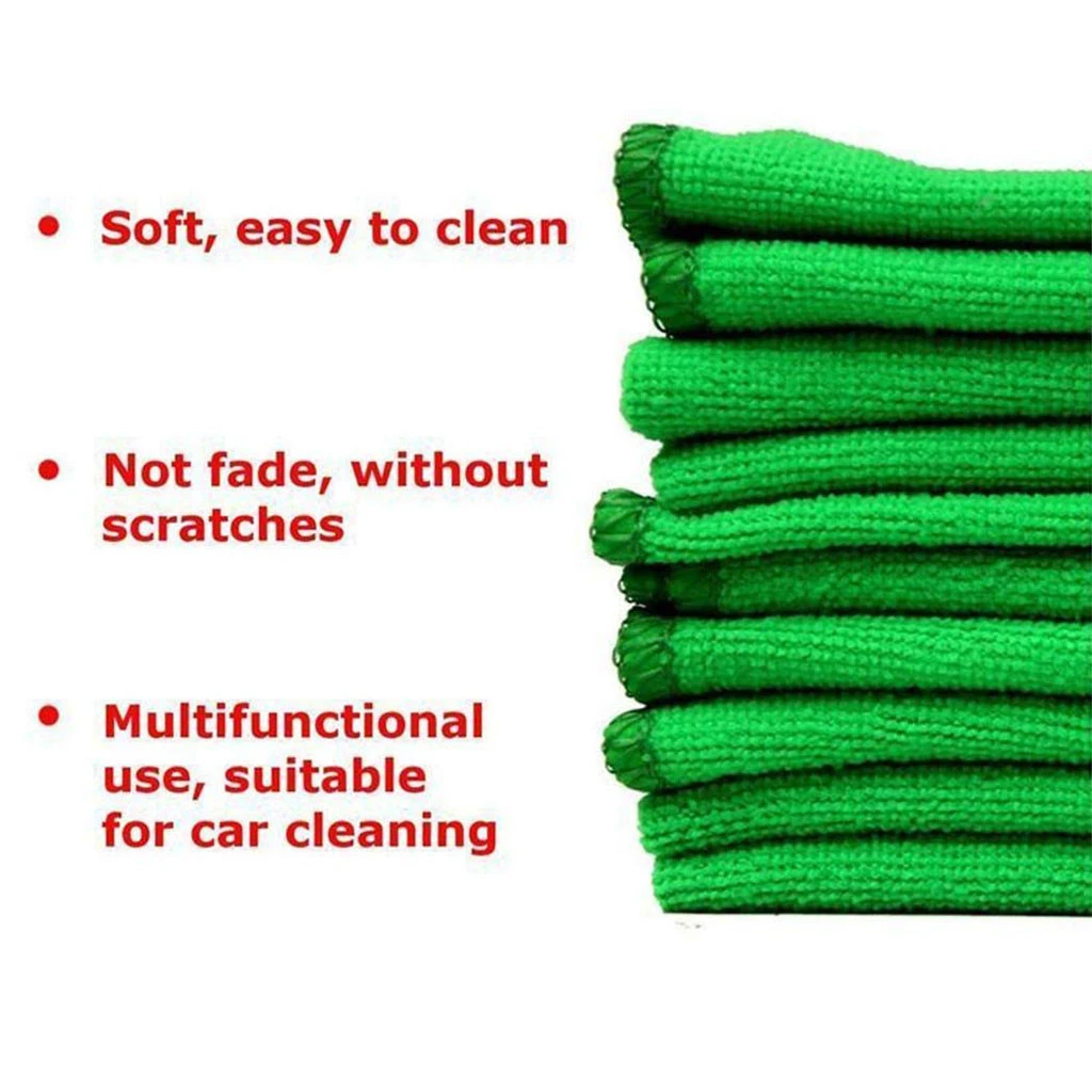 10Pcs Microfiber Car Wash Towel Soft Cleaning Auto Care Detailing Cloths Duster 25x25cm cleaning kits jy31 | Автомобили и