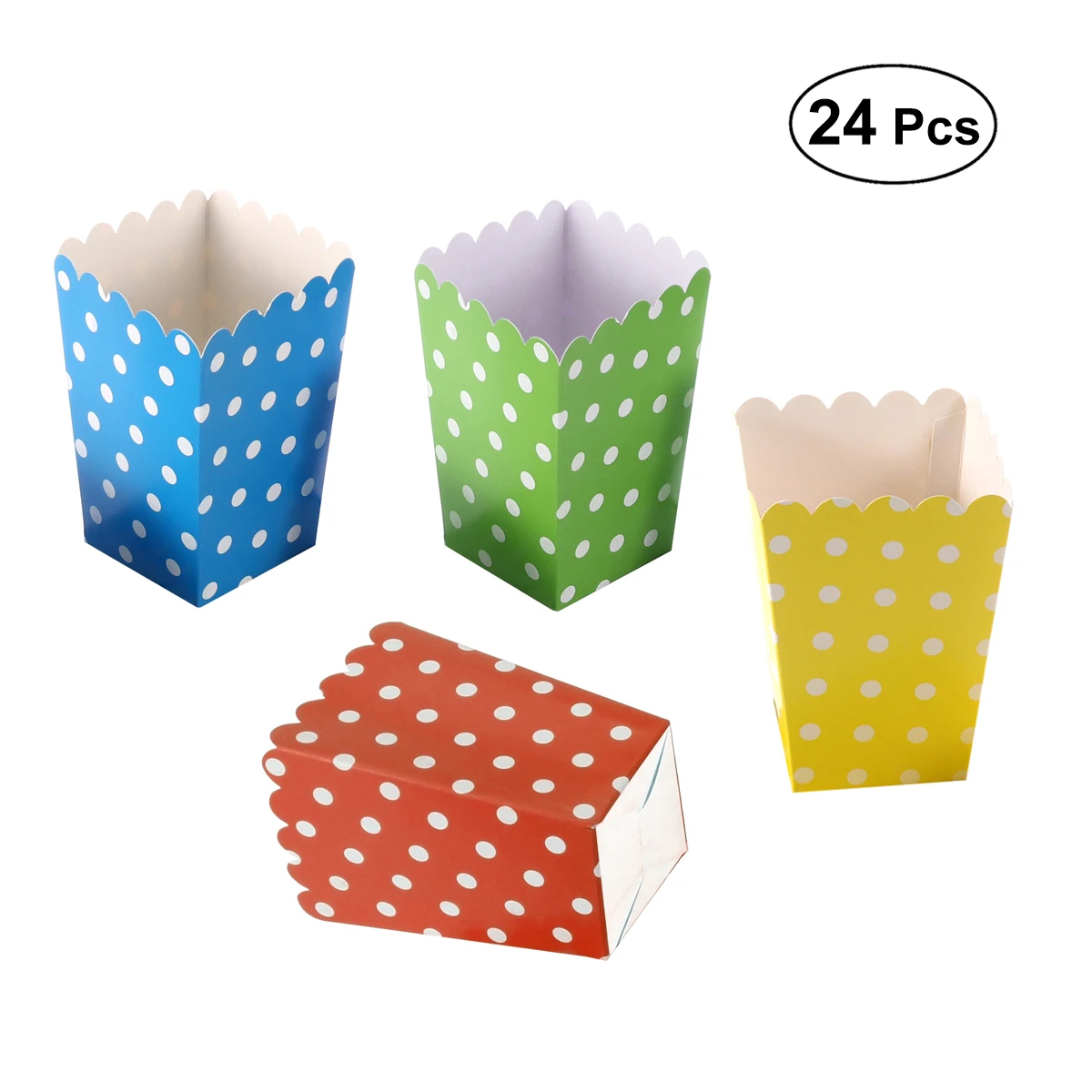 24 шт бумажные коробки для попкорна держатель контейнеры попкорн мешочки