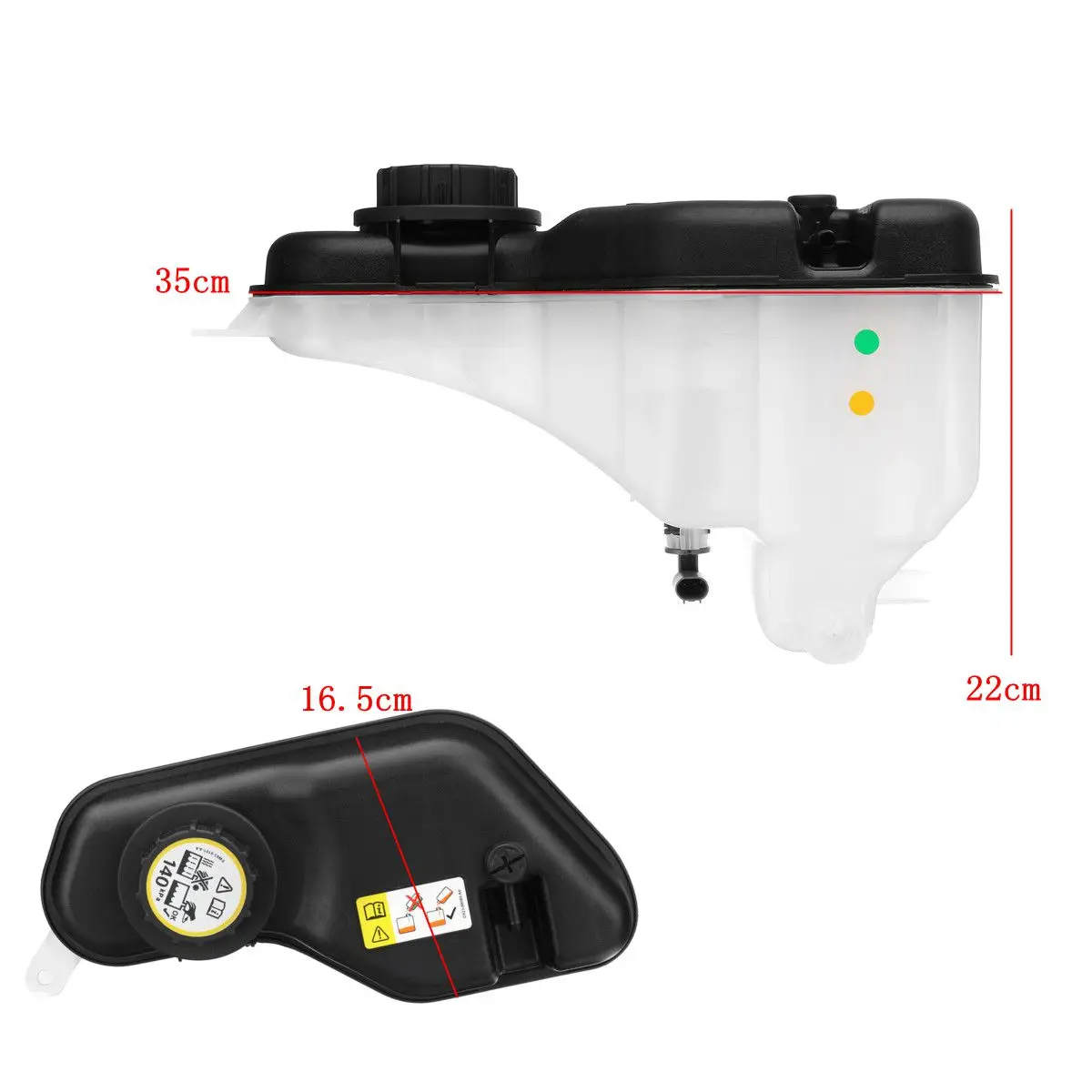 Бак охлаждающей жидкости с датчиком и крышкой C2Z13764 для моделей JAGUAR S TYPE 2002 2009