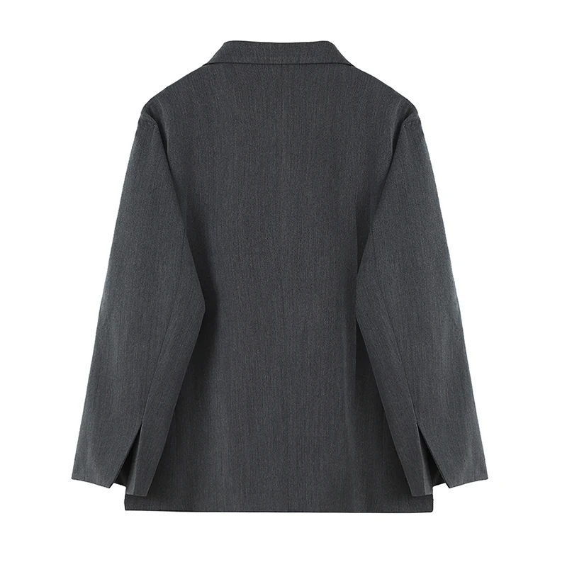 Женский блейзер с отложным воротником повседневный свободный однобортный жакет
