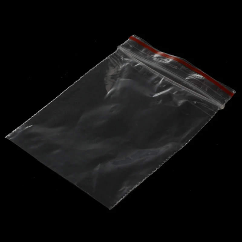 100 шт. на молнии Поли прозрачные Кондитерские мешки Пластик молния 5*7 см|Сумки для