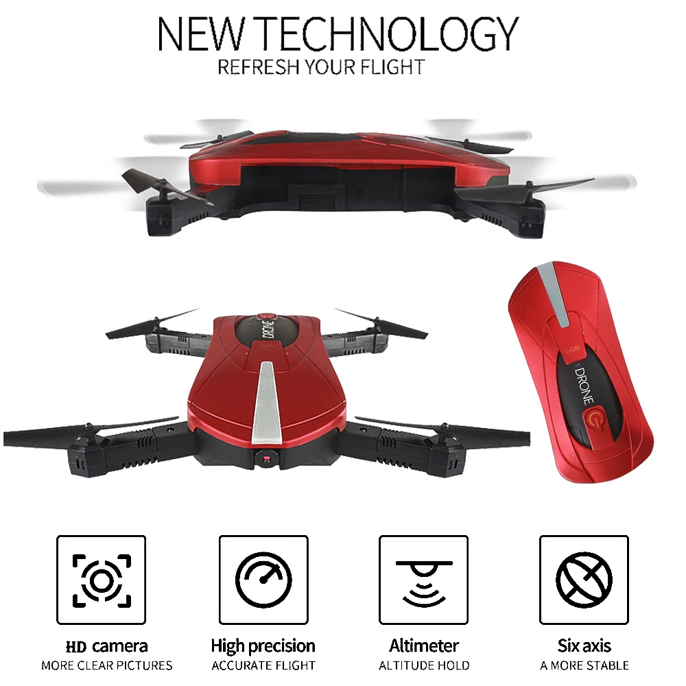 Дрон складной камера Hd WIFI 4 к дистанционное управление | Игрушки и хобби