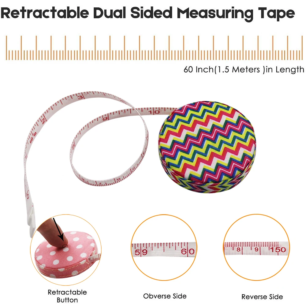 60 дюймов выдвижной MeasureT ape тела измерить линейкой обшитая тканью линейка
