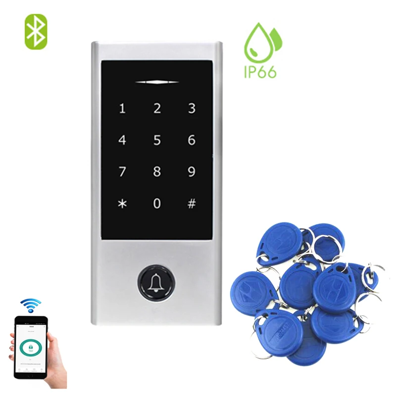 

Bluetooth 125 кГц RFID контроллер доступа Водонепроницаемый умный дверной замок 100 пользователя