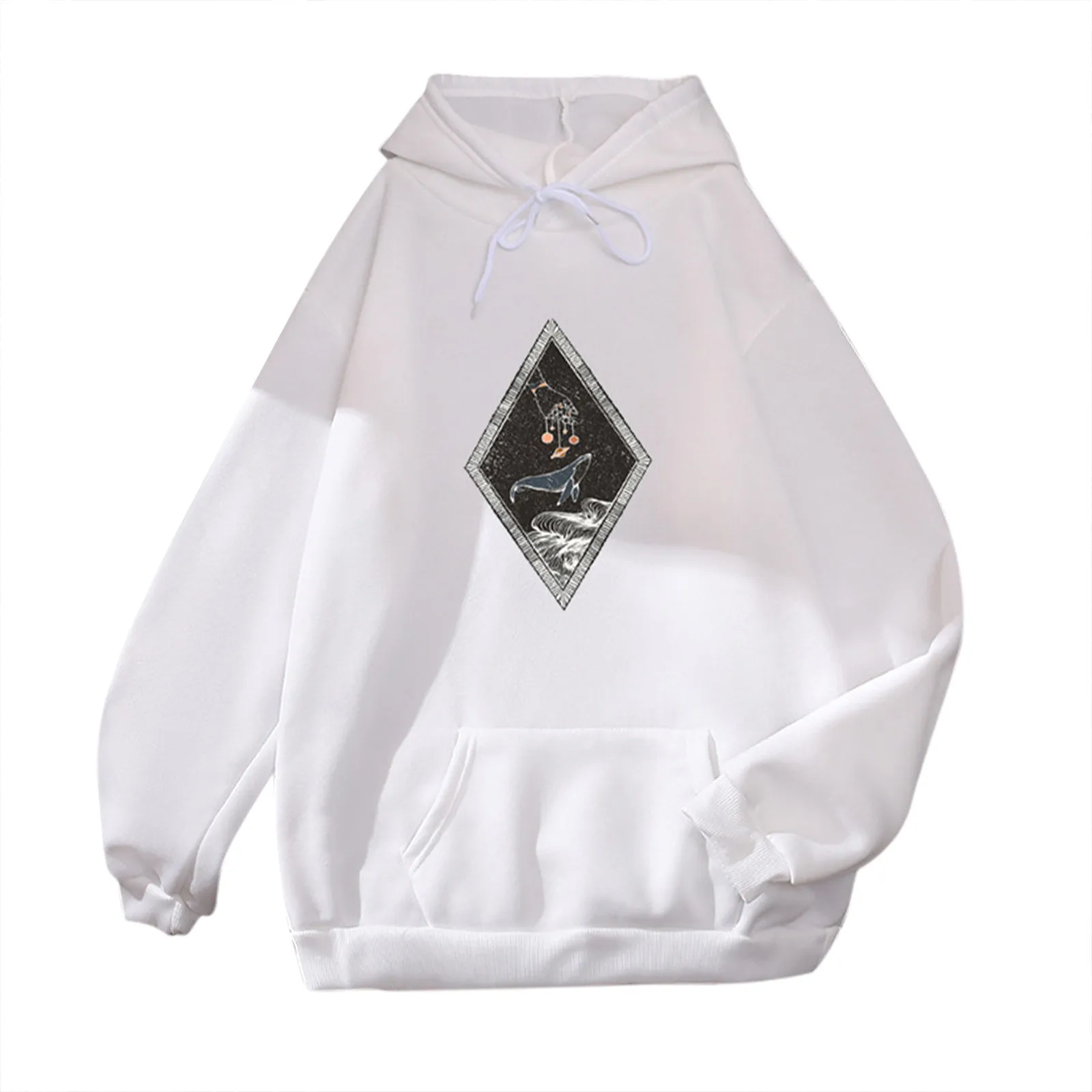 60# Print Kawaii Oversized Hoodie Long Sleeve Hoodies Women Print Sweatshirts Sudaderas Con Capucha Moletom Feminino Sweatshirts