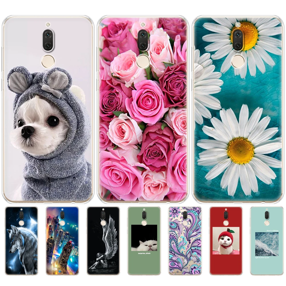 TPU Case For Huawei Mate 10 lite Silicone Back Cover Coque Mate10 Soft Coloured drawing protective | Мобильные телефоны и