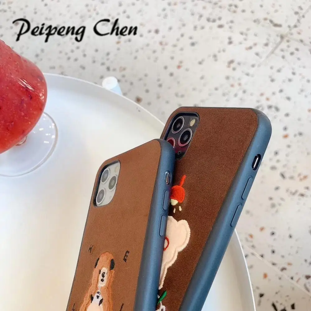 Кожаный чехол для телефона iPhone 7 8 6 S Plus силиконовый iphone XR 11 Pro XS Max X милый