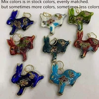 5pcs cloisonne enamel filigree cute rabbit ladybug charm monkey butterfly pendant earrings necklace bracelet diy jewelry making