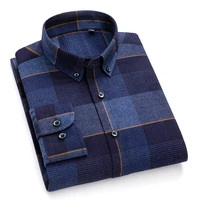 mens buttoned plaid bamboo fiber shirt high quality plaid long sleeve and simple pocket plaid shirt fashionable men%e2%80%99s shirts