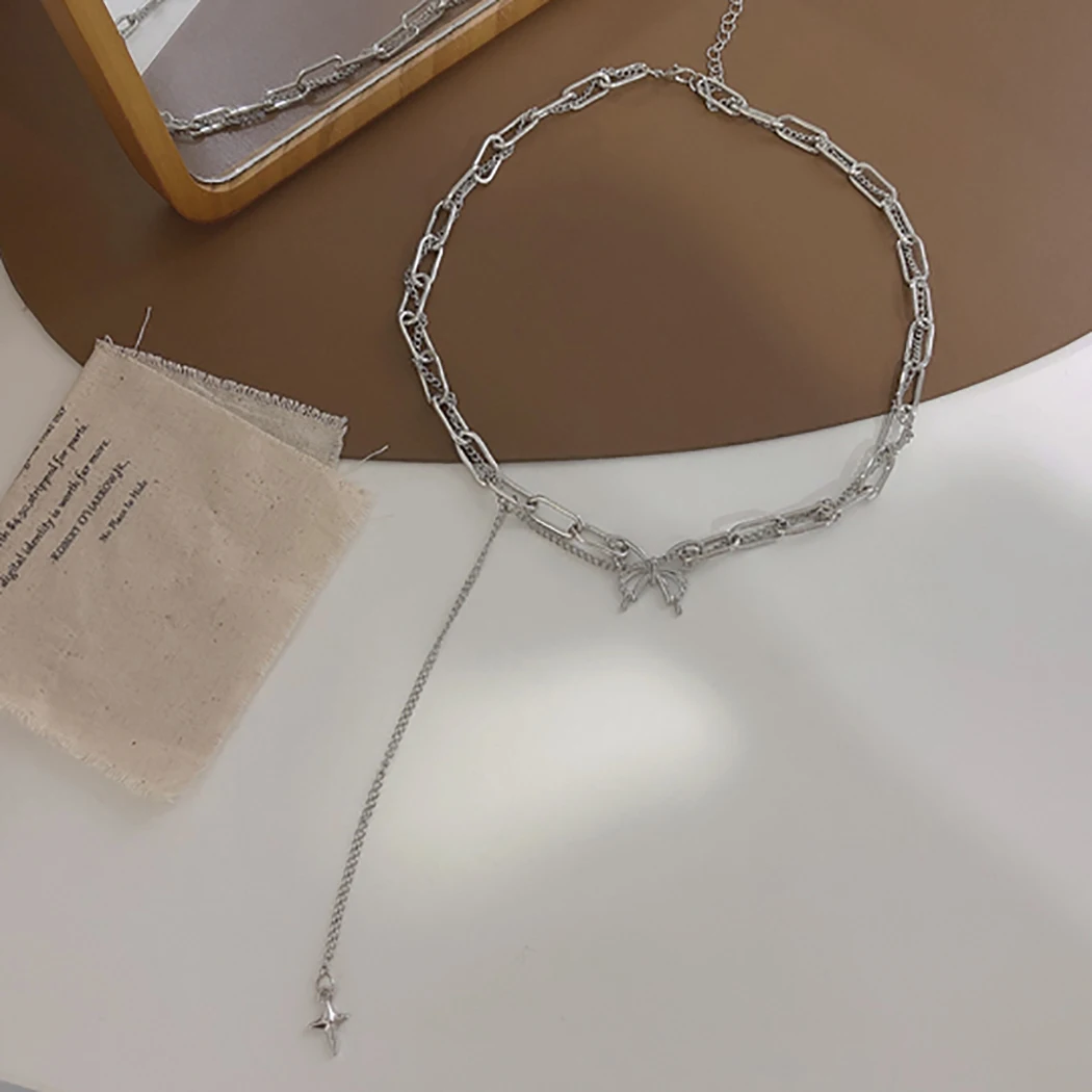 Женское Ожерелье-чокер с бабочкой и кисточкой | Украшения аксессуары