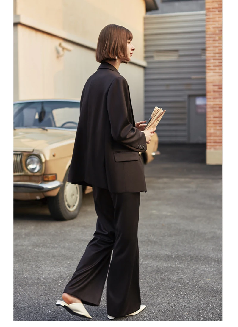 

[EAM] Women Brief Double Breasted Big Size Blazer New Lapel Long Sleeve Loose Fit Jacket Fashion Tide Spring Autumn 2021 1H837
