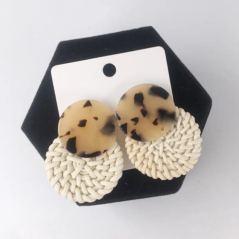 Новая мода Леопардовый принт ацетат ручной работы геометрический деревянный