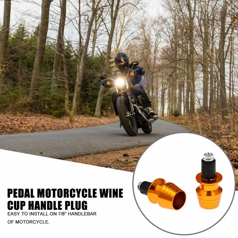 

Motorcycle Round Hand Grips Plug CNC Aluminum Alloy Handlebar End Caps For Electrocar Motorbike MTB Outdoor Accessories