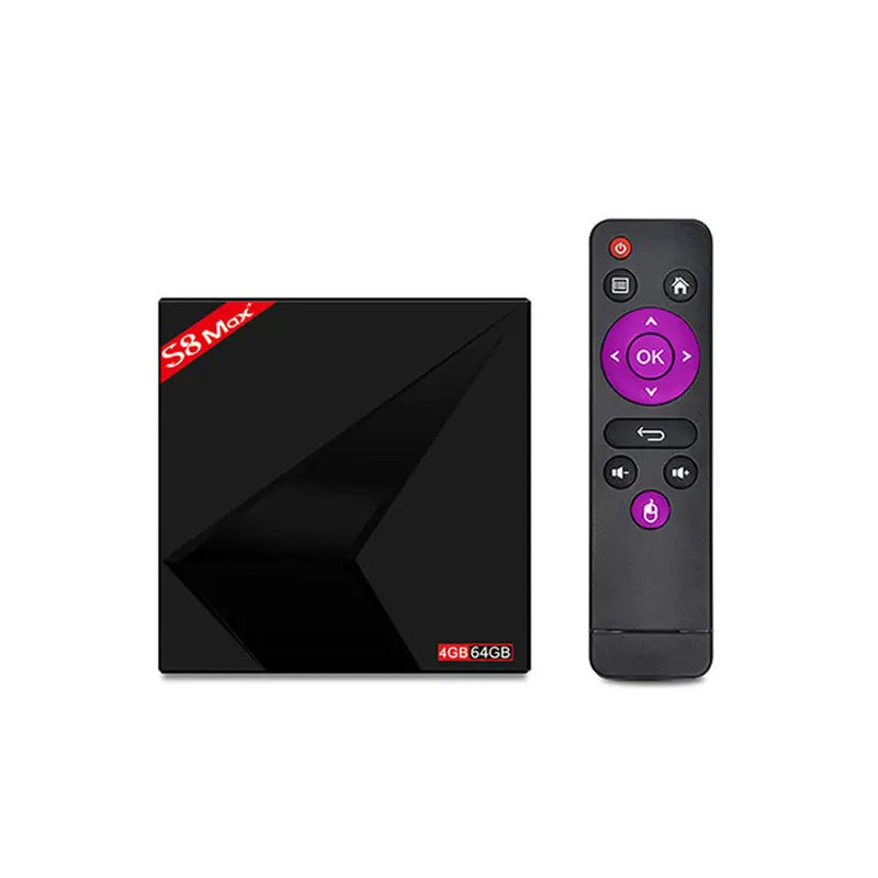 S8 Max + Android 9 0 ТВ приставка Rk3328 чип 4K Hd 4Gb 64Gb 2 4G/5 Ghz двойной Wifi Смарт (Eu Plug) |