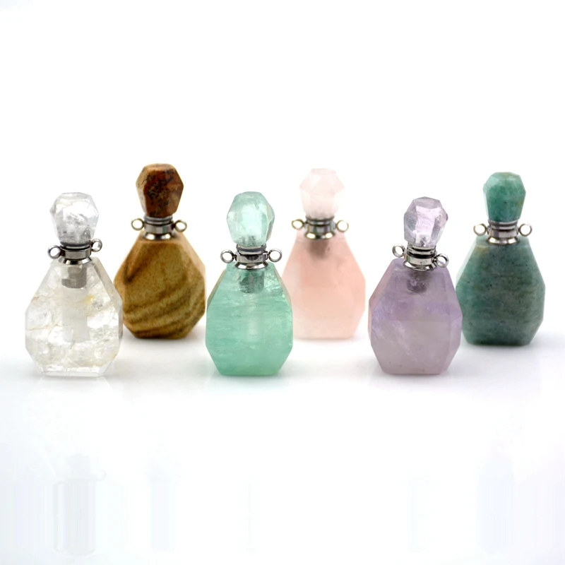 Аметисты натуральные драгоценные камни подвеска в виде бутылочки парфюма